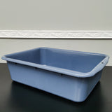 3-Pack 5.5" Low Depth Bus Tubs, Commercial Tote Box, Plastic Storage BIn (3.5 Gallons 13 L Capacity),Grey 20.66 X 14.7 X 5.5" Outside Dims, BPA Free Food Grade PP 15565-3PK