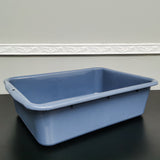 3-Pack 5.5" Low Depth Bus Tubs, Commercial Tote Box, Plastic Storage BIn (3.5 Gallons 13 L Capacity),Grey 20.66 X 14.7 X 5.5" Outside Dims, BPA Free Food Grade PP 15565-3PK