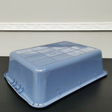 3-Pack 5.5" Low Depth Bus Tubs, Commercial Tote Box, Plastic Storage BIn (3.5 Gallons 13 L Capacity),Grey 20.66 X 14.7 X 5.5" Outside Dims, BPA Free Food Grade PP 15565-3PK