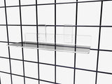 Gridwall Grid Panel 4"x10" Flat Clear Plexiglass Acrylic Shoe Shelf 15567
