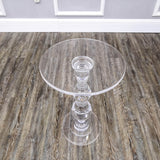 Clear Acrylic End Table Side Drink Coffee Round Night Stand Riser Glorifier14X21 15573