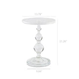 Clear Acrylic End Table Side Drink Coffee Round Night Stand Riser Glorifier14X21 15573