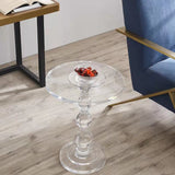 Clear Acrylic End Table Side Drink Coffee Round Night Stand Riser Glorifier14X21 15573