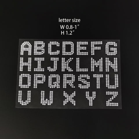 8 Black Decorative Rhinestone Alphabet Letter Stickers DIY Crafts - Q in  2023