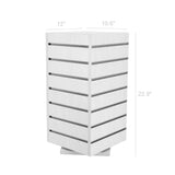 4 Sided Slatwall Counter Spinner White Display Rack Giftware Merchandiser Stand