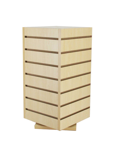 4 Sided Slatwall Counter Spinner Maple Display Rack Great for Gift,Jewelry 15591