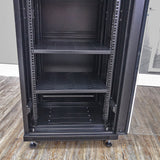 Server AV Cabinet Audio Video Equipment Rack Lock Keys Metal Black 37U w/Shelf  15594