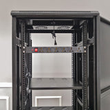 Server AV Cabinet Audio Video Equipment Rack Lock Keys Metal Black 37U w/Shelf  15594