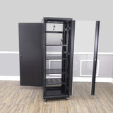 Server AV Cabinet Audio Video Equipment Rack Lock Keys Metal Black 37U w/Shelf  15594