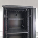 Server AV Cabinet Audio Video Equipment Rack Lock Keys Metal Black 37U w/Shelf  15594