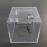 6X6X6" Acrylic Donation Box Ballot Tip Suggestion Piggy Bank Fundraising 15596