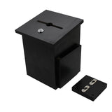 Black Donation Box Suggestion Box Charity Box Ballot Box Fundraising Box Collection Box 6-3/4"W x 9