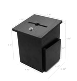 Black Donation Box Suggestion Box Charity Box Ballot Box Fundraising Box Collection Box 6-3/4"W x 9