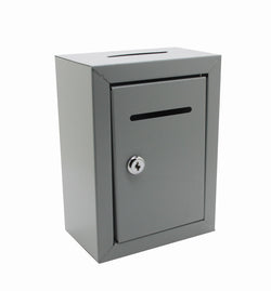 Classic Metal Box,Donation Box,Secure Collection Box,Ballot Box,Ticket Box,Easy Wall Mount 15609