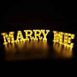 Marry ME Marquee Signs Battery Operated Warm White Marriage Proposal 15622