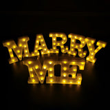 Marry ME Marquee Signs Battery Operated Warm White Marriage Proposal 15622
