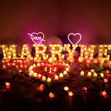 Marry ME Marquee Signs Battery Operated Warm White Marriage Proposal 15622