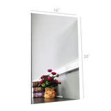 16X20" Rectangle Acrylic Mirror Plastic Shatter Proof Bath Nursery Kids Safety 15639-16 inchesX20 inches