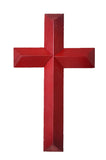 7x12"Solid Wooden Cross Wall Mount In Red Mahogany 15660 RM