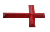 7x12"Solid Wooden Cross Wall Mount In Red Mahogany 15660 RM