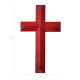 7x12"Solid Wooden Cross Wall Mount In Red Mahogany 15660 RM