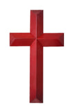 7x12"Solid Wooden Cross Wall Mount In Red Mahogany 15660 RM
