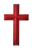 14x24"Solid Wooden Cross Wall Mount In Red Mahogany 15661 RM