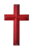 14x24"Solid Wooden Cross Wall Mount In Red Mahogany 15661 RM