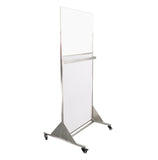 FixtureDisplays 31.7 X 28.3 X 72.3" Mobile X-Ray Barrier for Safety and Confidence lead shield 15678