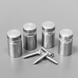 Stainless Steel Wall Mount Glass Standoff Holder Screw Nails 0.5 X 0.787  inches Advertising Nails Nuts with Screws 15689-12PK