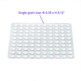 100Pack Clear Round Self-Adhesive Rubber Pad Silicon Bumpers Bumpon 3/8" Home 15690-100PK