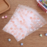 Clear Plastic OPP Bags White Pink Flowers 3.9x5" Wedding Party Candy Cookies 15691