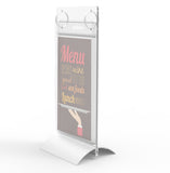 Aluminium Base Menu Holder With 2 Rings, Includes (8) Plastic Sleeves 15711