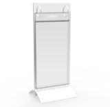 Aluminium Base Menu Holder With 2 Rings, Includes (8) Plastic Sleeves 15711