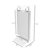 Aluminium Base Menu Holder With 2 Rings, Includes (8) Plastic Sleeves 15711