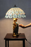 Tiffany Style Peacock  Desktop Lamp 16-Inch Shade15720
