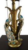Tiffany Style Peacock  Desktop Lamp 16-Inch Shade15720