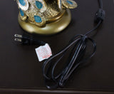 Tiffany Style Peacock  Desktop Lamp 16-Inch Shade15720