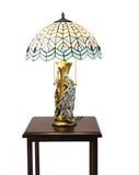 Tiffany Style Peacock  Desktop Lamp 16-Inch Shade15720