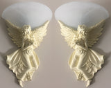 Angel Wall Sconces Fixture Light Hall Bedroom Lamp Bulb 15861 2PK