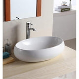 White Oval Porcelain Above Over Counter Sink 15871
