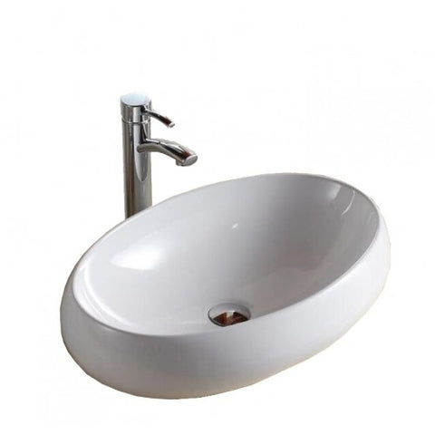 White Oval Porcelain Above Over Counter Sink 15871