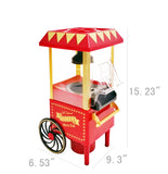 Mini Popcorn Machine Carriage Shape Hot Sell Tabletop Popcorn Maker 9" L x 7" W x 15 1/2" H 15914
