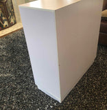 White 1-sided Island Cube Cubbie Display Storage Slots for Day Care Preschool Book Rack Mud Room