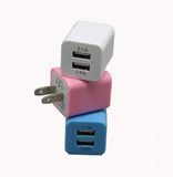 Double USB Port USB AC/DC Power Adapter Wall Charger iPhone Android 15931 3PK