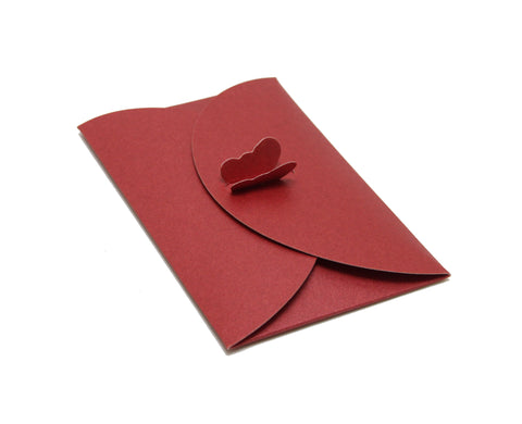 5 unit of Red Kraft Paper Greeting Card Gift Envelope for Festival Party 15939 5PK