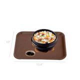 10 x 14" Plastic Food Serving Tray Set of 12 Restaurant 15942 BROWN 12PK