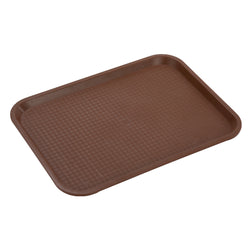 10 x 14" Plastic Food Serving Tray Set of 12 Restaurant 15942 BROWN 12PK