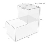Locking Acrylic Fundraising Donation Coin Box Container with Cam Lock + Product Compartment 15944