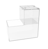 Locking Acrylic Fundraising Donation Coin Box Container with Cam Lock + Product Compartment 15944